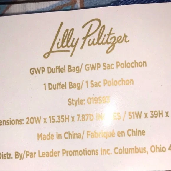 NWT Lilly Pulitzer Travel Bag Set, Duffle, Tote, and Pouch - Picture 6 of 8